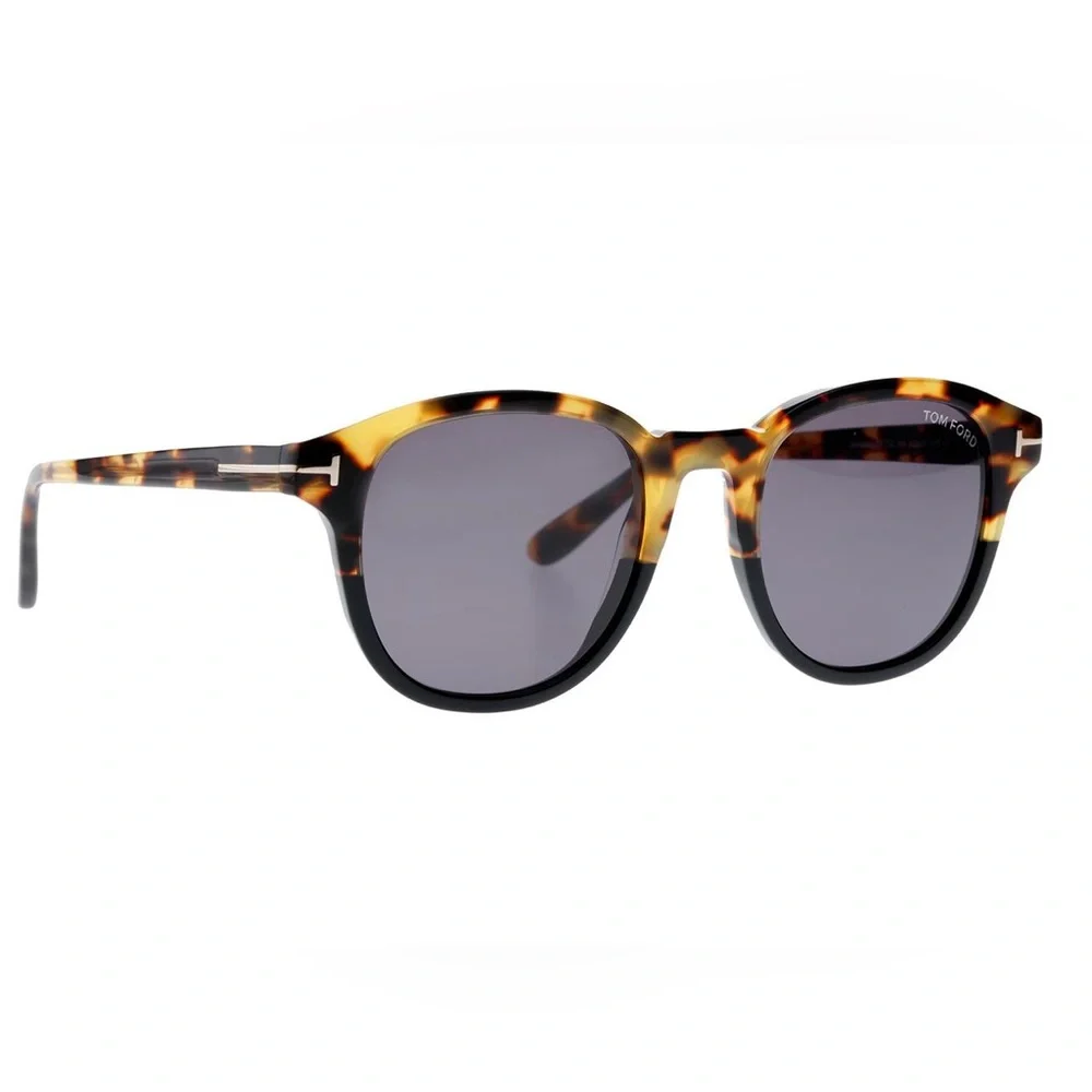 NEW FT0752/S 56A TOM FORD JAMESON TF752 56A UNISEX BROWN GREY ROUND SUNGLASSES